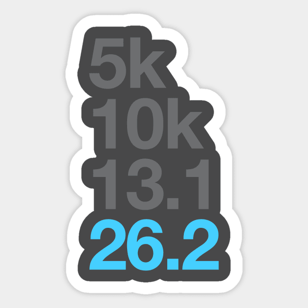 5k 10k 13.1 26.2 Marathoner Sticker by PodDesignShop